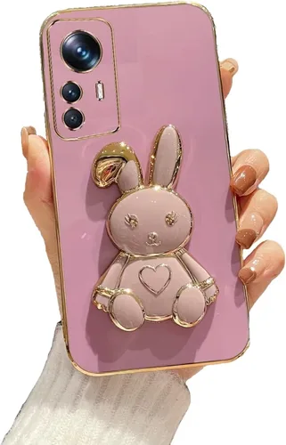 Miniatura 37 de Estuche con soporte de conejo de corazón para Xiaomi Redmi Note 10S, galvanizado suave TPU protector delgado a prueba de golpes con lindo conejito