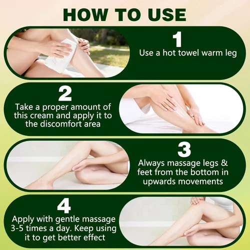 Miniatura 5 de Crema profesional para la circulación de piernas, crema calmante para piernas Fluid Ease para aliviar el edema para piernas y pies, reduce