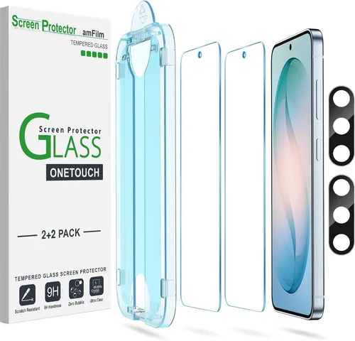 Miniatura 20 de amFilm OneTouch - Protector de pantalla para Samsung Galaxy S22 Plus de 6.6 pulgadas, Samsung Galaxy S22 + 6.6 pulgadas, dureza 9H con protector
