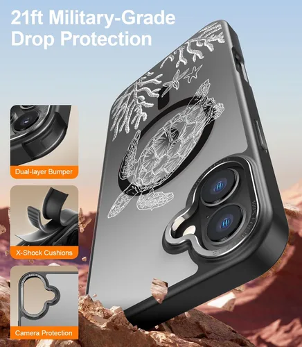 Miniatura 55 de Goodon para iPhone 15 Pro Max con protector de pantalla de privacidad, compatible con Magsafe, funda translúcida mate a prueba de golpes - Linda