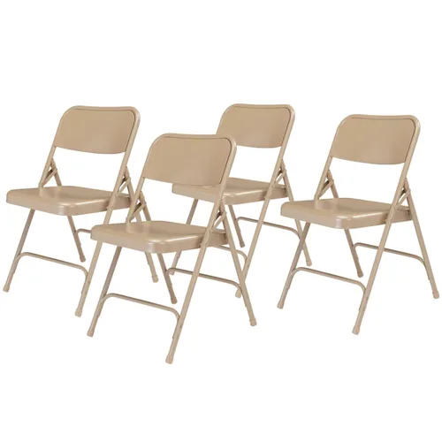 Miniatura 8 de National Public Seating - Sillas plegables portátiles de acero serie 200 sillas plegables de alta resistencia para interiores y exteriores, juego