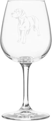 Miniatura 520 de Copa de vino de 12.75 onzas con diseño de perro grabado