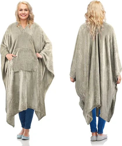 Miniatura 11 de Catalonia Wearable Blanket Poncho for Adult, Super Soft Comfort TV Throw Blanket Cape for Women and Men