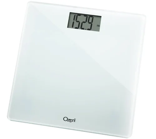Miniatura 7 de Ozeri Báscula de baño de precisión 440 libras 4409lbs en vidrio templado con tecnología de sensor de 176oz 01 libras 01lbs y tara para bebés