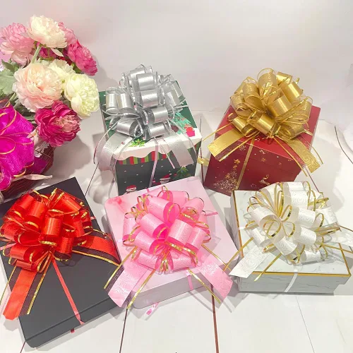 Miniatura 4 de HSXJJ 6 Piezas de Lazos de Tirar Blancos para Envolver Regalos, Lazos de Cinta de Boda de 6 Pulgadas para Paquetes de Regalos, Cestas de Regalo