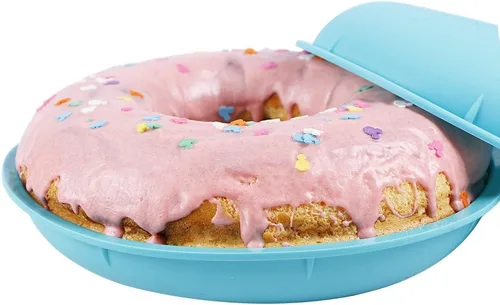 Miniatura 2 de Webake Molde de silicona jumbo para tartas de rosquilla, antiadherente, 10 pulgadas, juego de 2 mitades para hornear