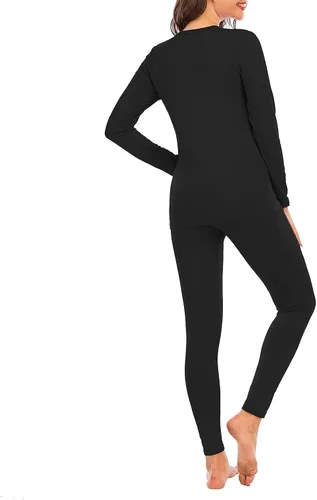 Miniatura 5 de American Trends Conjunto de ropa interior térmica para mujer, ropa interior larga con forro polar, parte superior e inferior, conjuntos térmicos