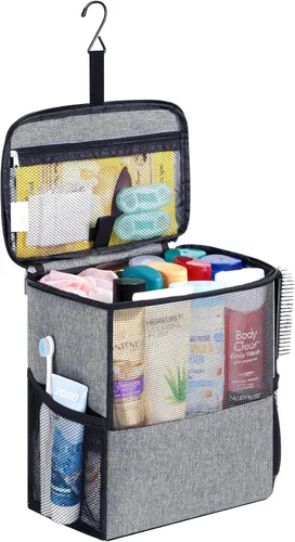 Miniatura 13 de Lifewit Bolsa Organizadora de Ducha de Malla Portátil Artículos Esenciales para Dormitorio Universitario Canasta Tote Organizadora para Baño