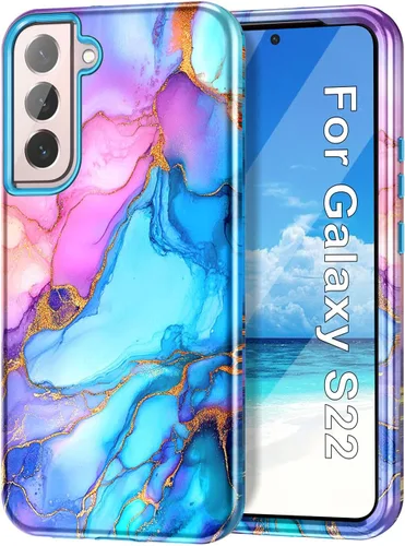Miniatura 20 de Lamcase Funda para Galaxy S24 FE, resistente a prueba de golpes, híbrida de policarbonato duro, TPU suave, protección contra caídas de tres capas