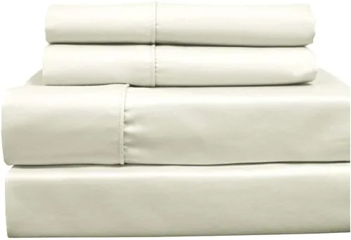 Miniatura 14 de Royal Hotel Bedding Sábanas de algodón pesado, juego de sábanas de 4 piezas, 100% algodón de 250 hilos, bolsillo profundo, rayas de satén