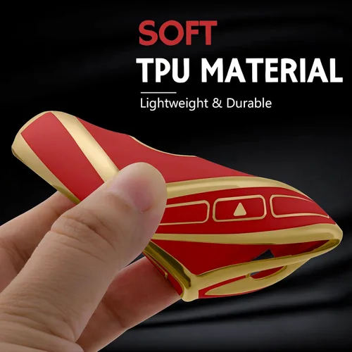 Miniatura 6 de Funda para llavero Volvo con 4 botones laterales, funda de TPU inteligente compatible con Volvo XC40 XC60 XC90 S90 XC60 XC90 XC40 S90 V90 (rojo)