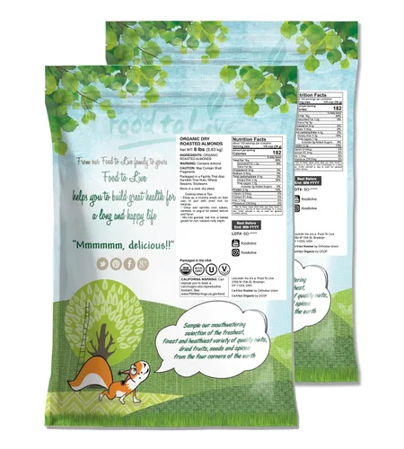 Miniatura 2 de Food to Live Almendras tostadas secas orgánicas, 16 libras, sin OMG, sin sal, veganas, keto, paleo, kosher, a granel, alto en proteínas, fibra