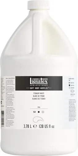 Miniatura 53 de Liquitex Professional Soft Body - Pintura acrílica, botella de 2 onzas (59 ml), blanco titanio Titanio Blanco