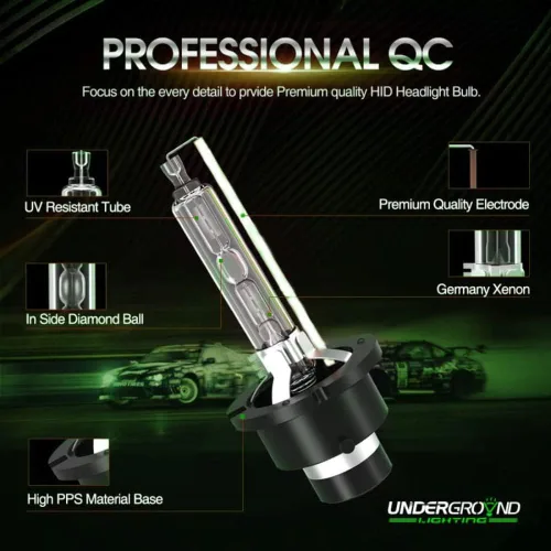 Miniatura 7 de Underground Lighting Bombillas de repuesto para faros delanteros HID D2S para KENWORTH T680 2013-2015 (par) 8000 K, blanco con azul
