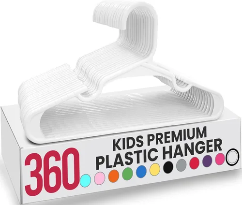 Miniatura 14 de Utopia Home Paquete de 20 Perchas para Niños - Perchas de Plástico para Bebé de 11.5 Pulgadas para Armario - Perchas para Niños para Ropa y Percha