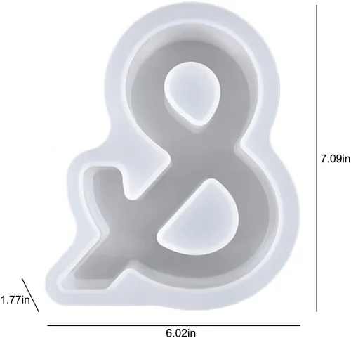 Miniatura 2 de Moldes de letras grandes para resina – Moldes epoxi de letras mayúsculas 3D de 7 pulgadas, moldes de silicona del alfabeto grande de la A a la Z
