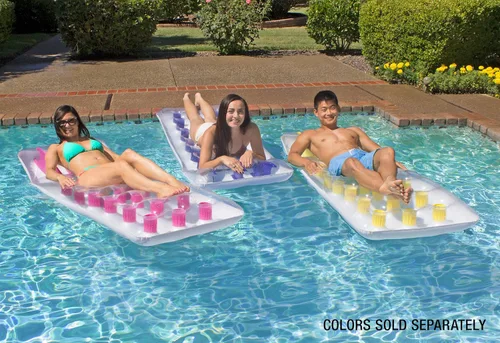 Miniatura 6 de Poolmaster Flotador inflable clásico francés de bolsillo para piscina, para adultos, color rosa Rosado