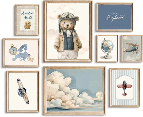 Miniatura 18 de Arte de pared de vaquero, imágenes en lienzo para guardería, decoración de pared de vaca occidental, impresiones de habitación de niños, póster