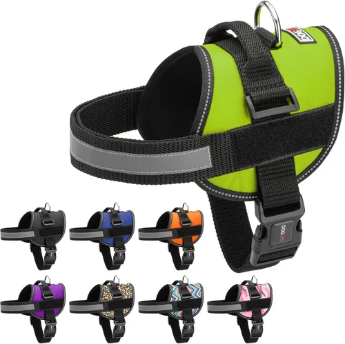Miniatura 27 de Dogline Arnés para perro, chaleco reflectante ajustable sin tirones con asa para caminar, entrenar, transpirable, arnés sin estrangulamiento