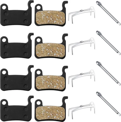 Miniatura 4 de Boao 4 pares de pastillas de freno de resina – Pastillas de freno de disco de bicicleta compatibles con Shimano Deore XT XTR LX SLX Hone Alfine Saint