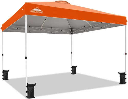 Miniatura 244 de EAGLE PEAK Tienda de campaña desplegable con bolsa de transporte con ruedas, 8 estacas, 4 cuerdas, 4 bolsas de peso, toldo de tienda de campaña