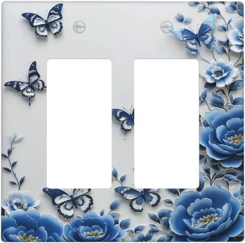 Miniatura 92 de Cubiertas Decorativas para Tomacorrientes Boho Floral Beige Flor y Hoja Botánico 1 Gang Interruptor de Luz Dúplex Placa Cubierta Placas de Boho