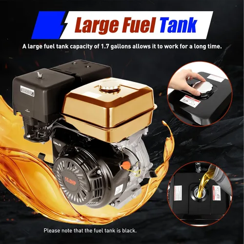 Miniatura 3 de Motor de gas de 4 tiempos 420CC 15HP Motor de gasolina OHV Motor de gasolina Recoil Pull Air Cooling 9KW 3600Rpm Go Kart Motor Single Cylinder