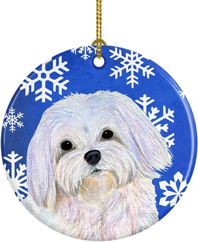 Miniatura 200 de Caroline's Treasures Cavalier Spaniel - Adorno de cerámica para colgar en el árbol de Navidad, para el hogar, Navidad, fiestas, regalo, 3 pulgadas