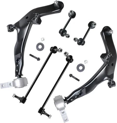 Miniatura 301 de Detroit Axle - Kit de extremo delantero para Chrysler 300 Dodge Charge Challenger 2011-2023, 2 brazos de control inferiores traseros 2 rótulas