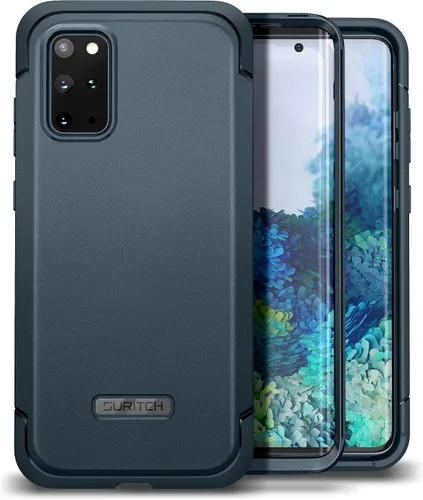 Miniatura 8 de SURITCH Funda para Samsung Galaxy S20 Plus, marco frontal extra, resistente y a prueba de golpes, con protector de pantalla integrado para Samsung