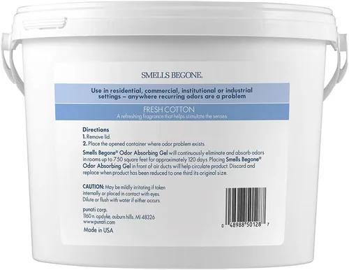 Miniatura 3 de SMELLS BEGONE Gel absorbente de olores de 1 galón - Ambientador y eliminador de olores para hogares, garajes y edificios comerciales