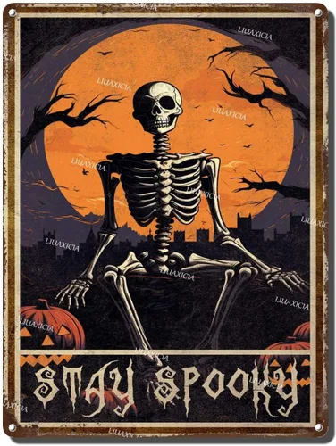 Miniatura 9 de Letrero decorativo de metal Salem Sanctuary for Wayward Cats Cat Halloween para bares, restaurantes, bares, hoteles, zoológicos, cafeterías, 8.00 x