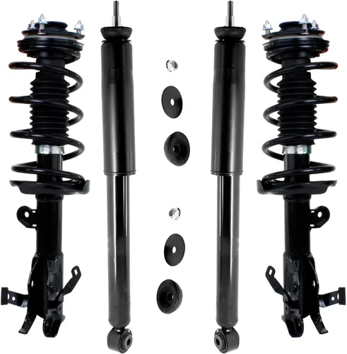 Miniatura 32 de Detroit Axle - Amortiguadores de puntales RWD para Infiniti G35 03-06, 2 amortiguadores traseros, 2 puntales delanteros y muelles helicoidales 2003