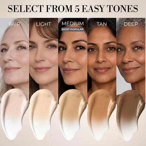 Miniatura 3 de LUMINESS Liquid Mirage - Kit de base de maquillaje con ajuste de color SPF 50, base que cambia de color, base SPF 50 y brocha de maquillaje, 3