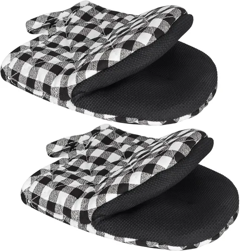 1 par de guantes cortos para horno, guantes de silicona para horno de cocina, resistentes al calor, 500 ℉, mini guantes para horno con superficies