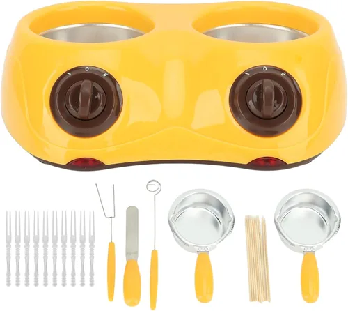Miniatura 2 de Olla para fundir chocolate, mini olla eléctrica para fondue con doble olla de fusión, máquina de templado de chocolate de queso para derretir