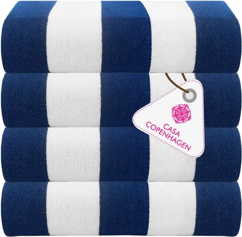 Miniatura 104 de CASA COPENHAGEN Juego de 6 toallas de palomitas de maíz, color azul polvoriento, 21.16 oz/m², 2 toallas de baño, 2 toallas de mano y 2 toallas