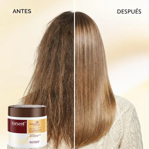 Miniatura 8 de Karseell Tratamiento capilar con colágeno, reparación profunda, acondicionador, aceite de argán, colágeno para el cabello, esencia para cabello seco