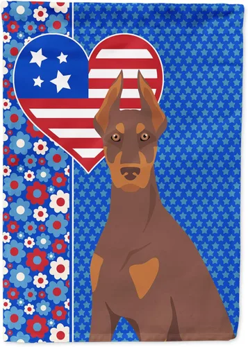 Miniatura 118 de Caroline's Treasures WDK5119GF - Bandera de jardín americana de Airedale Terrier de Estados Unidos, color negro y tostado, bandera decorativa