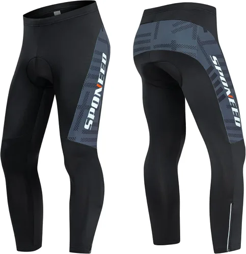 Miniatura 5 de sponeed - Ropa de ciclismo para hombres de manga larga para bicicleta de montaña de carretera camisa para bicicleta con pantalones acolchados