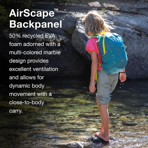 Miniatura 5 de Osprey HydraJet - Mochila de senderismo para niños (12 litros) con depósito hidráulico, toldo verde Dosel verde