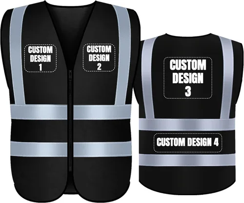 Miniatura 42 de BeautyWill Chaleco de seguridad personalizado Logo Clase 2 Chaleco reflectante de alta visibilidad con bolsillos Ropa de trabajo de construcción