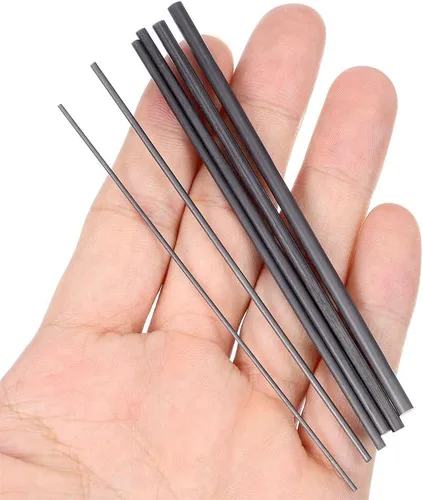 Miniatura 3 de 12 piezas de reparación de caña de pescar de carbono, inserto de fibra de carbono sólida para caña de pescar rota, conector de reparación automática