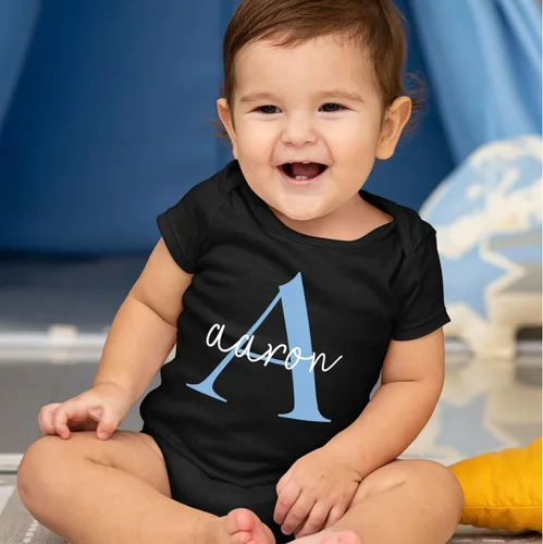Miniatura 5 de Mameluco de bebé personalizado con inicial y nombre para baby shower Body personalizado para recién nacido Mameluco personalizado Bebe Lindo