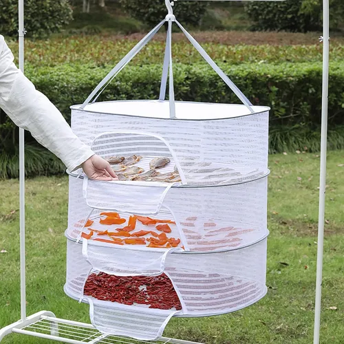 Miniatura 6 de Rejilla de secado de hierbas, red plegable de malla con cremallera, red de secado de alimentos para secar suéter para secar semillas, hierbas, 4