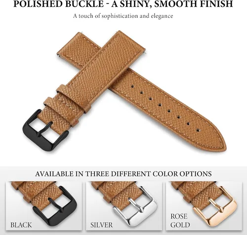 Miniatura 20 de Ritche Correa de reloj de cuero de liberación rápida para hombres y mujeres, correa de reloj de 0.79 pulgadas, 0.78 pulgadas, 0.86 pulgadas