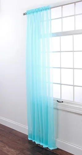 Miniatura 77 de Stylemaster Elegance Cenefa recta de gasa transparente, 60 x 14 pulgadas, color dorado