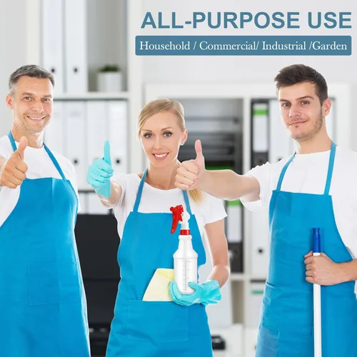 Miniatura 6 de Paquete de 10 botellas de spray de 16 oz, botellas de agua vacías para limpieza, recargables, con contenedor de rociado de alta resistencia