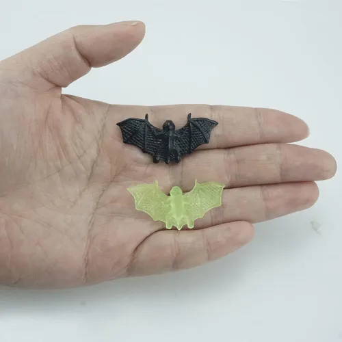 Miniatura 5 de 40 unidades de mini murciélagos 3D para decoración de Halloween, murciélagos de plástico para manualidades, espeluznante broma aterradora