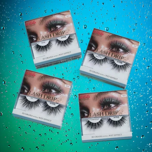 Miniatura 5 de KISS - Pestañas postizas Lash Drip, Spiky X Boost Volume, efecto hidratado de aspecto húmedo único, pestañas postizas reutilizables de varias (Icy)